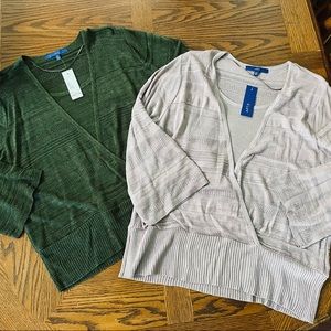 Apt. 9 - set of 2 Cardigan style sweaters- NWT.